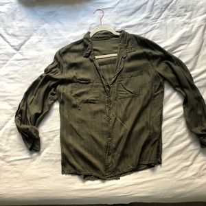 Green button up